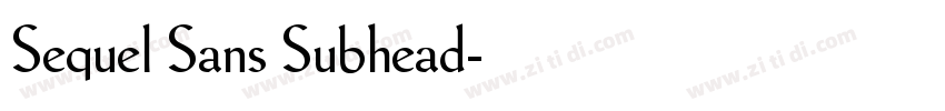 Sequel Sans Subhead字体转换